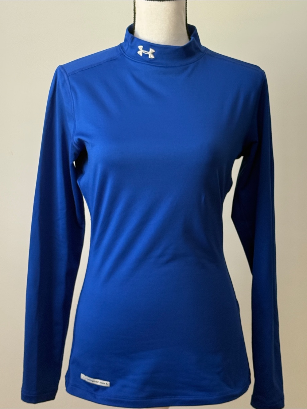 Under Armour Royal Blue Long Sleeve Mock Neck Performance Top